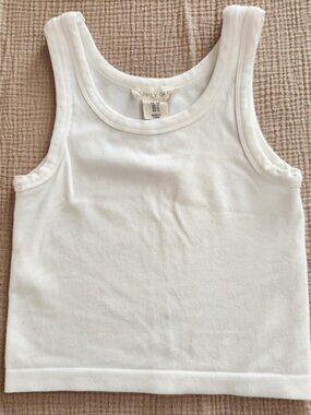Happily Grey Women's White Crop-top Tank Size Small